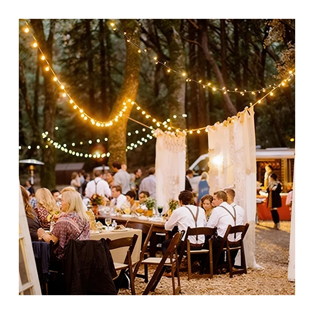 GLUROO Guirlande Lumineuse Exterieure 30M, Guirlande Guinguette Exterieur avec 50+2