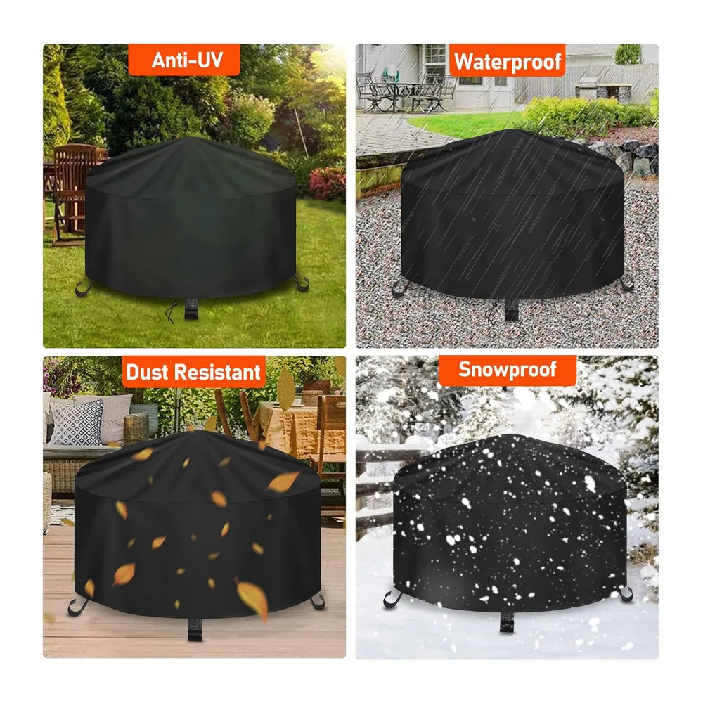 Housse de protection imperméable pour brasero pour jardin, terrasse et balcon - En tissu