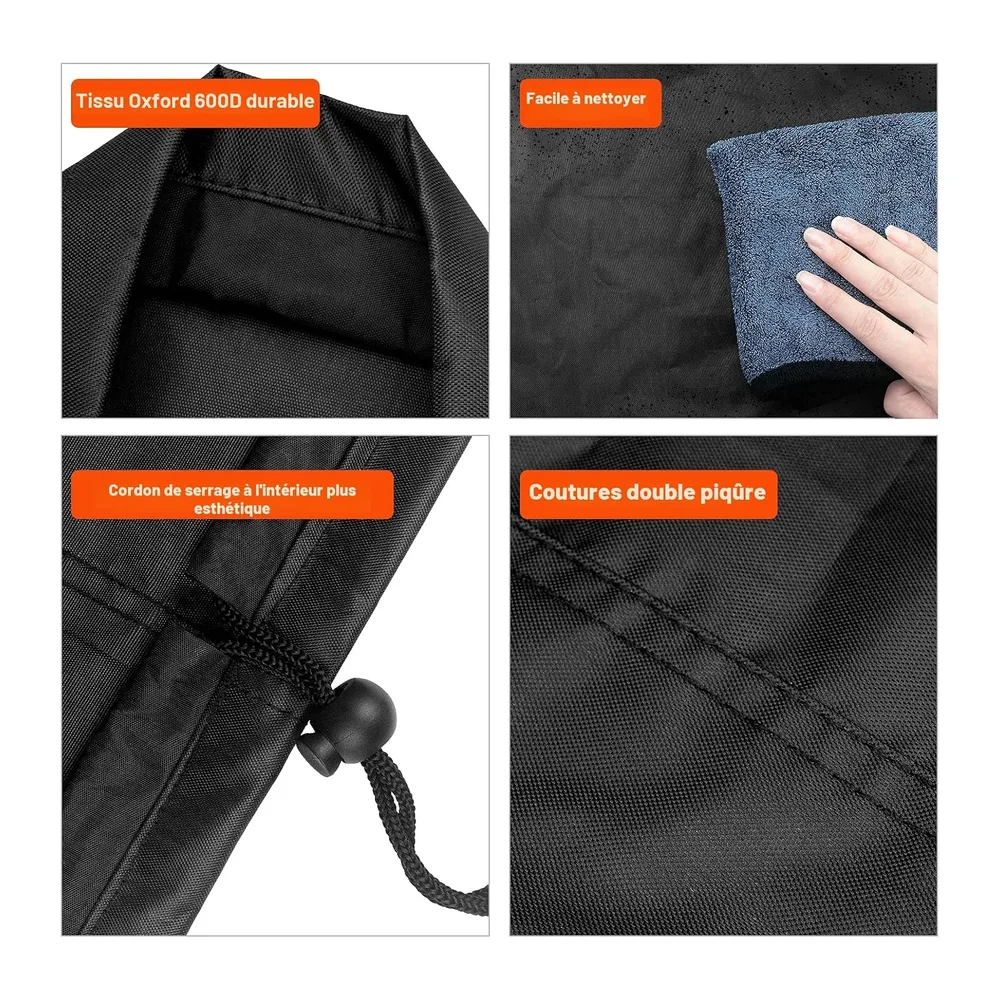 Housse de protection imperméable pour brasero pour jardin, terrasse et balcon - En tissu