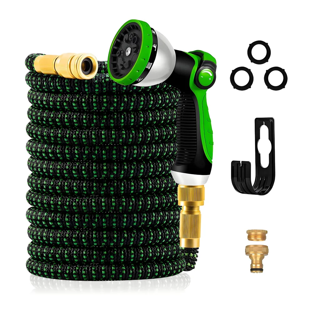 Yofidra Tuyau d'Arrosage Extensible 30M avec Pistolet à 10 Jets, Raccords