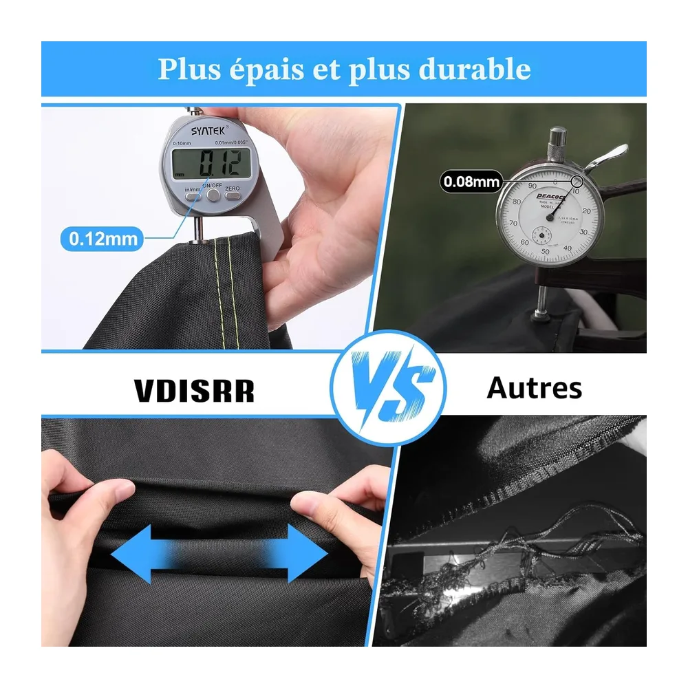 VDISRR Housse Barbecue Exterieur, 420D Oxford Bache Barbecue Imperméable 117 x 66 x 117