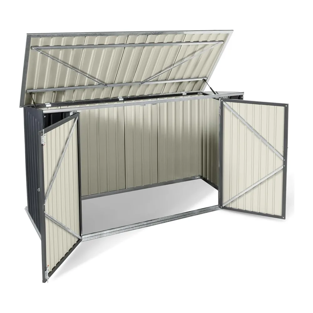 IDMarket - Abri de Jardin en métal verrouillable Multi-Rangement pour Stockage vélos
