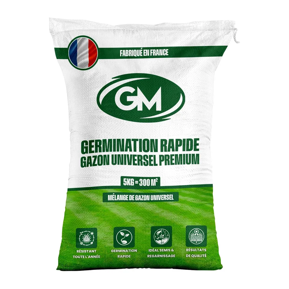10 kg de graines pour pelouses sportives et jeux, 400 m², robustes, vert foncé, idéales