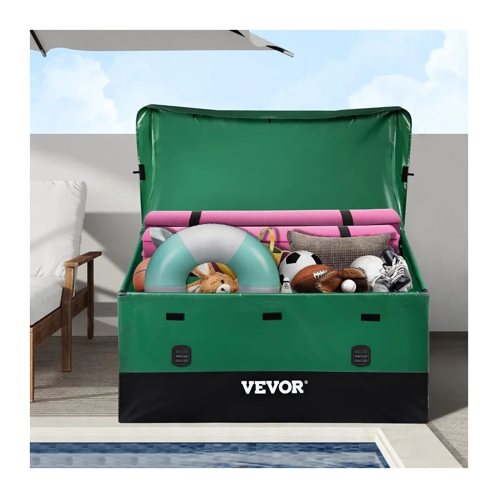 VEVOR Boîte de Rangement Extérieur 660 L Coffre de Stockage Jardin Étanche Portable Cadre