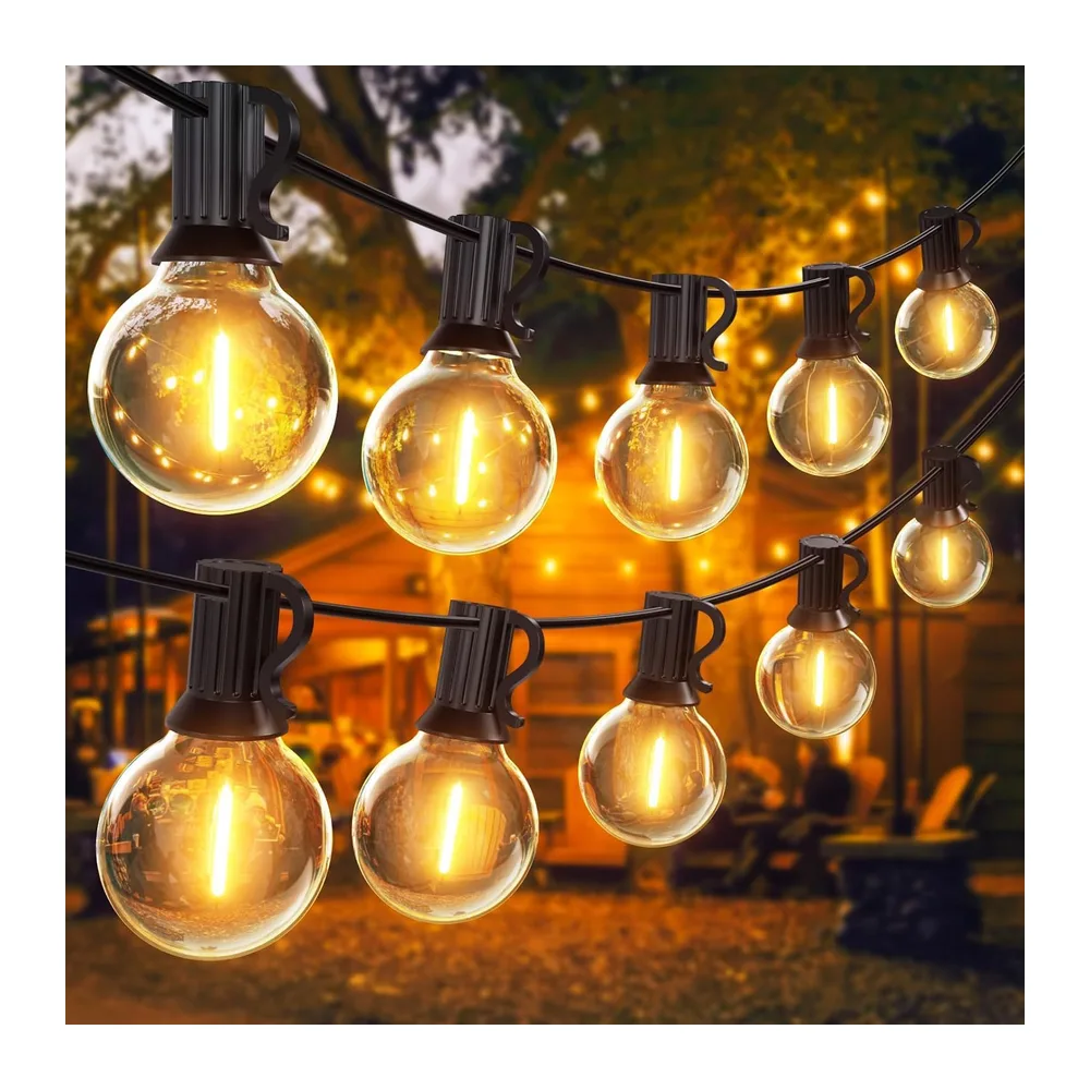 Guirlande Guinguette Lumineuse Extérieur 30M LED Exterieure Ampoules