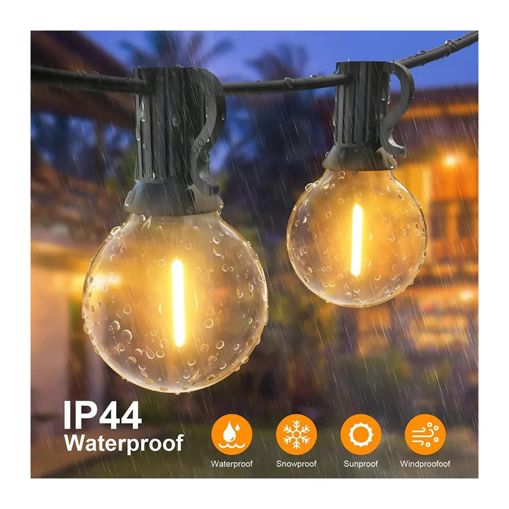 Guirlande Guinguette Lumineuse Extérieur 30M LED Exterieure Ampoules
