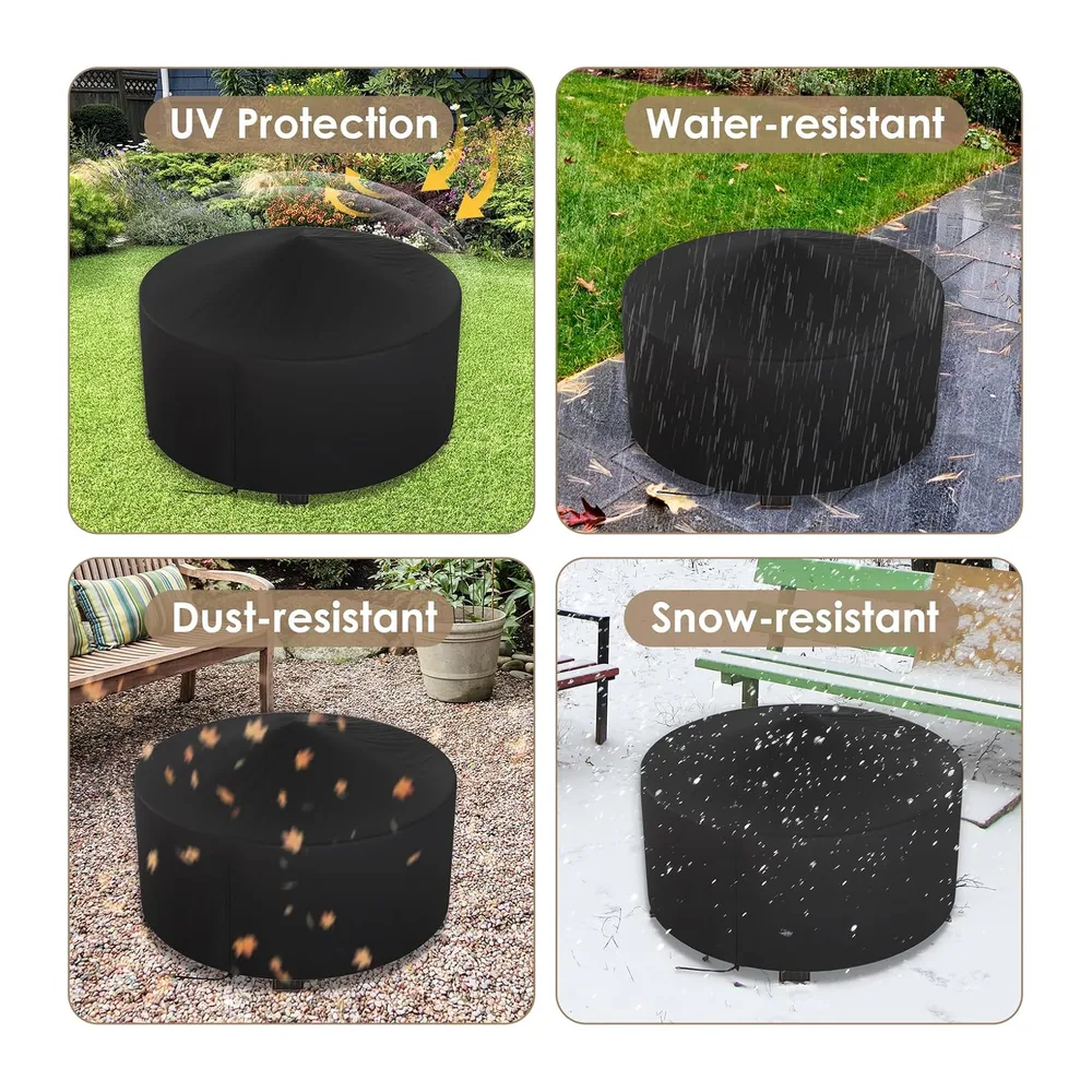 TLSUNNY Braséro Barbecue Exterieur avec Housse de Protection, 80x80x50 cm