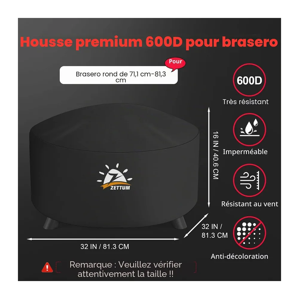 Zettum Housse de protection 81 × 40 cm
