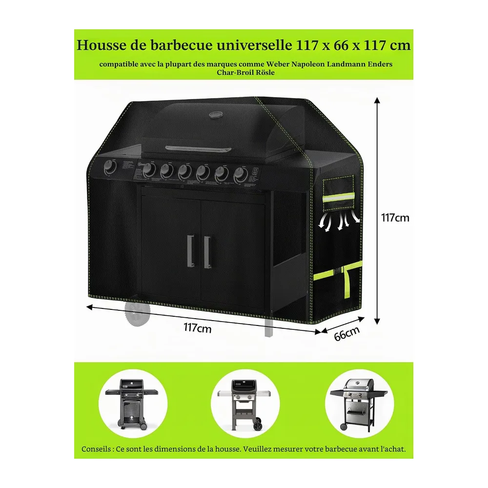 VDISRR Housse Barbecue Exterieur, Résistante de 600D Oxford Housse Plancha Impermeable