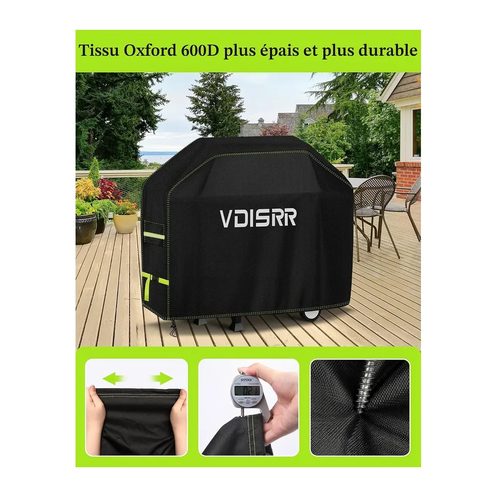 VDISRR Housse Barbecue Exterieur, Résistante de 600D Oxford Housse Plancha Impermeable