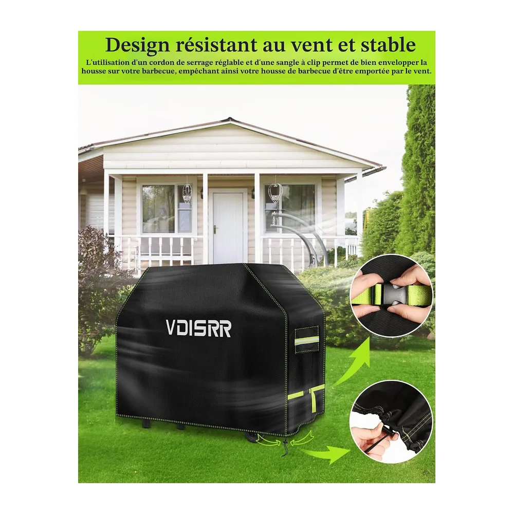 VDISRR Housse Barbecue Exterieur, Résistante de 600D Oxford Housse Plancha Impermeable