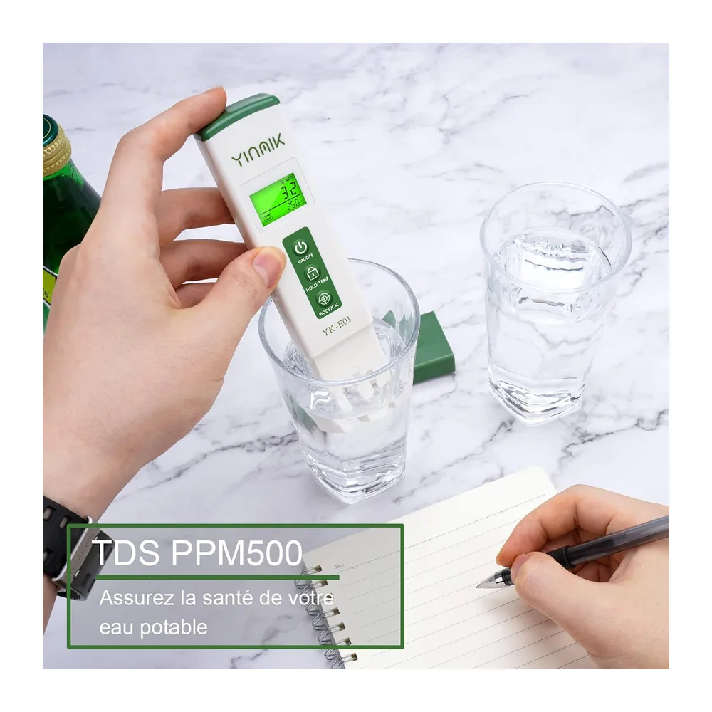 YINMIK pH Mètre et Testeur TDS Numérique, Testeur pH Piscine Électronique
