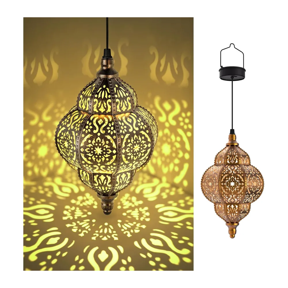 Lifeel Lanterne Solaire Extérieure Lampe Solaire de Jardin Maroc Lampe Solaire Décorative