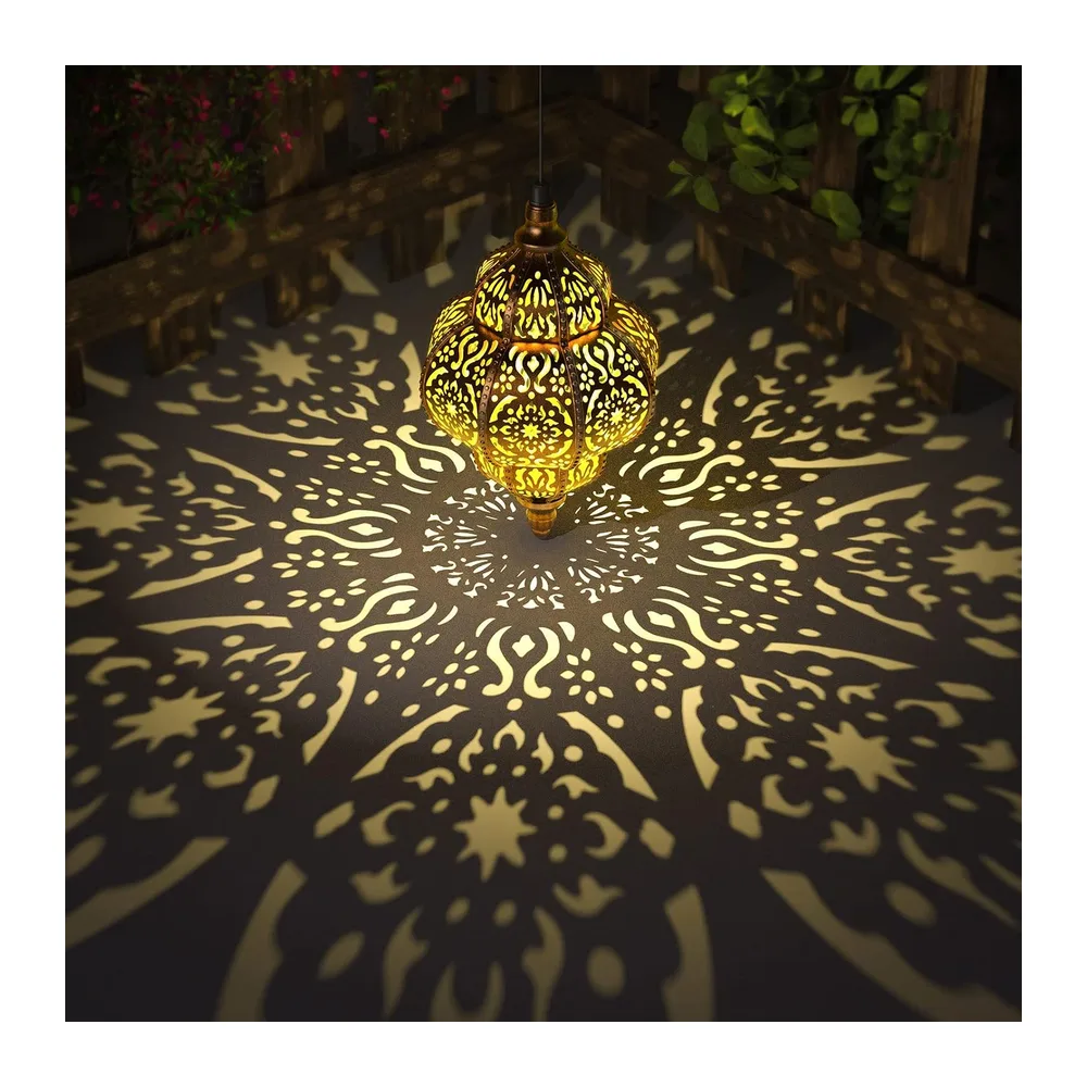 Lifeel Lanterne Solaire Extérieure Lampe Solaire de Jardin Maroc Lampe Solaire Décorative