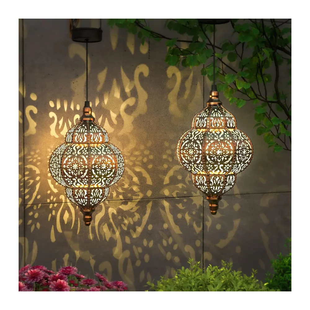Lifeel Lanterne Solaire Extérieure Lampe Solaire de Jardin Maroc Lampe Solaire Décorative