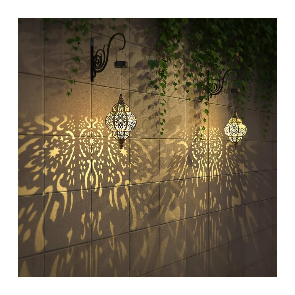 Lifeel Lanterne Solaire Extérieure Lampe Solaire de Jardin Maroc Lampe Solaire Décorative