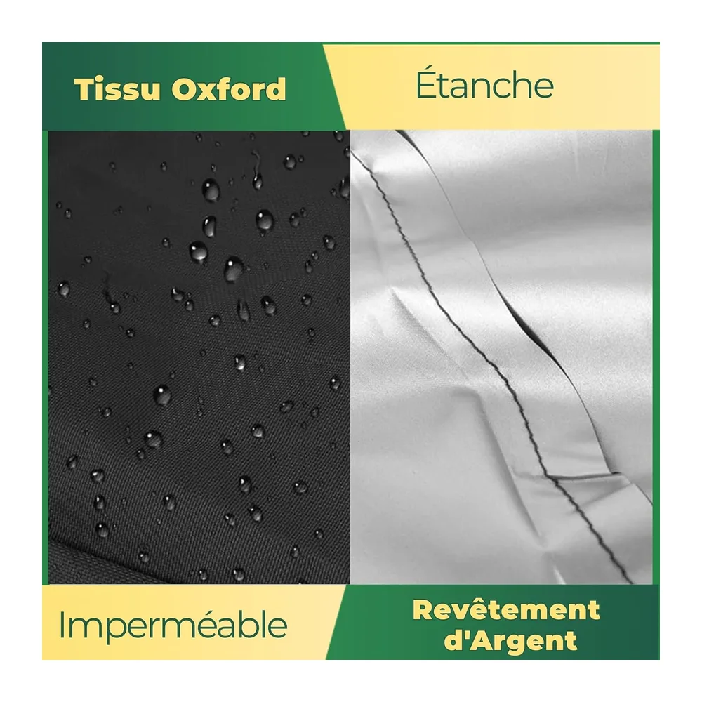 JTNero Housses de Chaises de Jardin Exterieur Imperméable Oxford 210D Noir