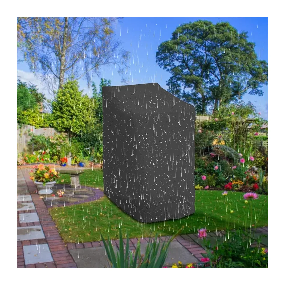 JTNero Housses de Chaises de Jardin Exterieur Imperméable Oxford 210D Noir