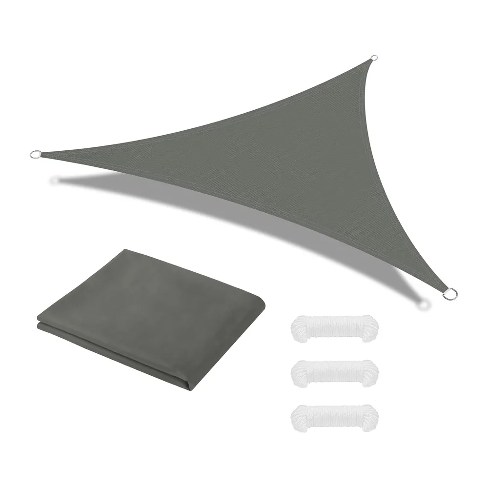 OFFCUP Voile d'ombrage Triangle 3 * 3 * 3m, Toile Ombrage avec 3 Corde Libre, Auvent