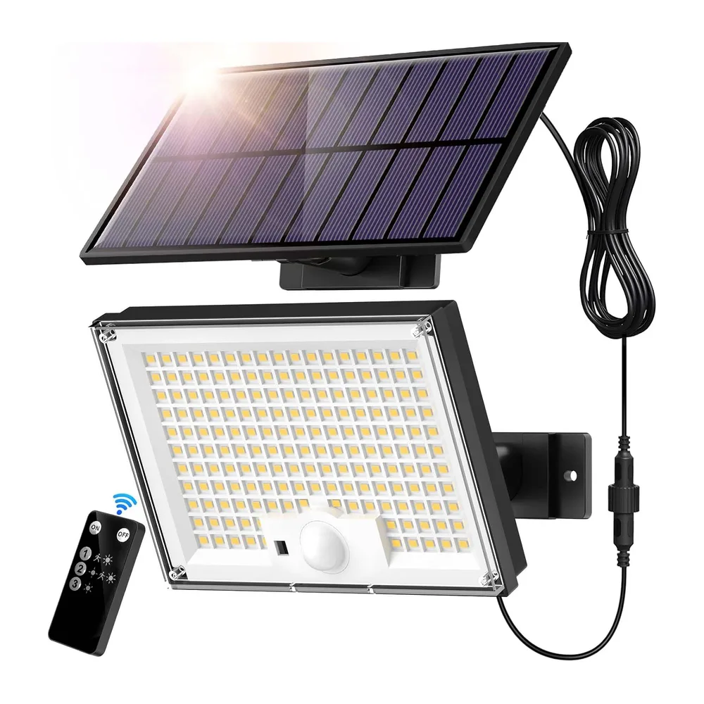 SIGRILL Lampe Solaire Extérieur 172 LED 3 Modes Avec Détecteur de Mouvement - IP65