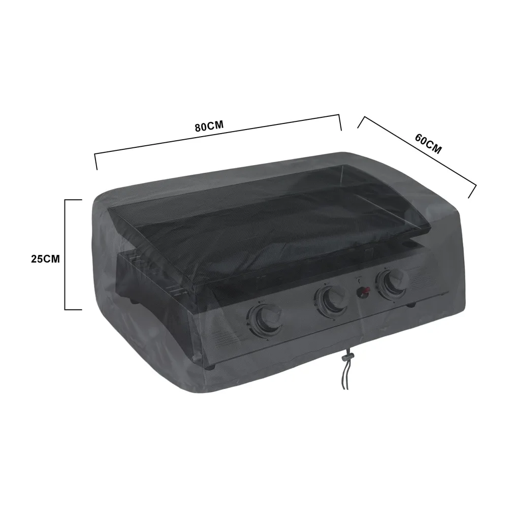 Housse de Protection pour Plancha,Dimension 80x60x25 cm,Imperméable, Anti-UV, Noir,Housse