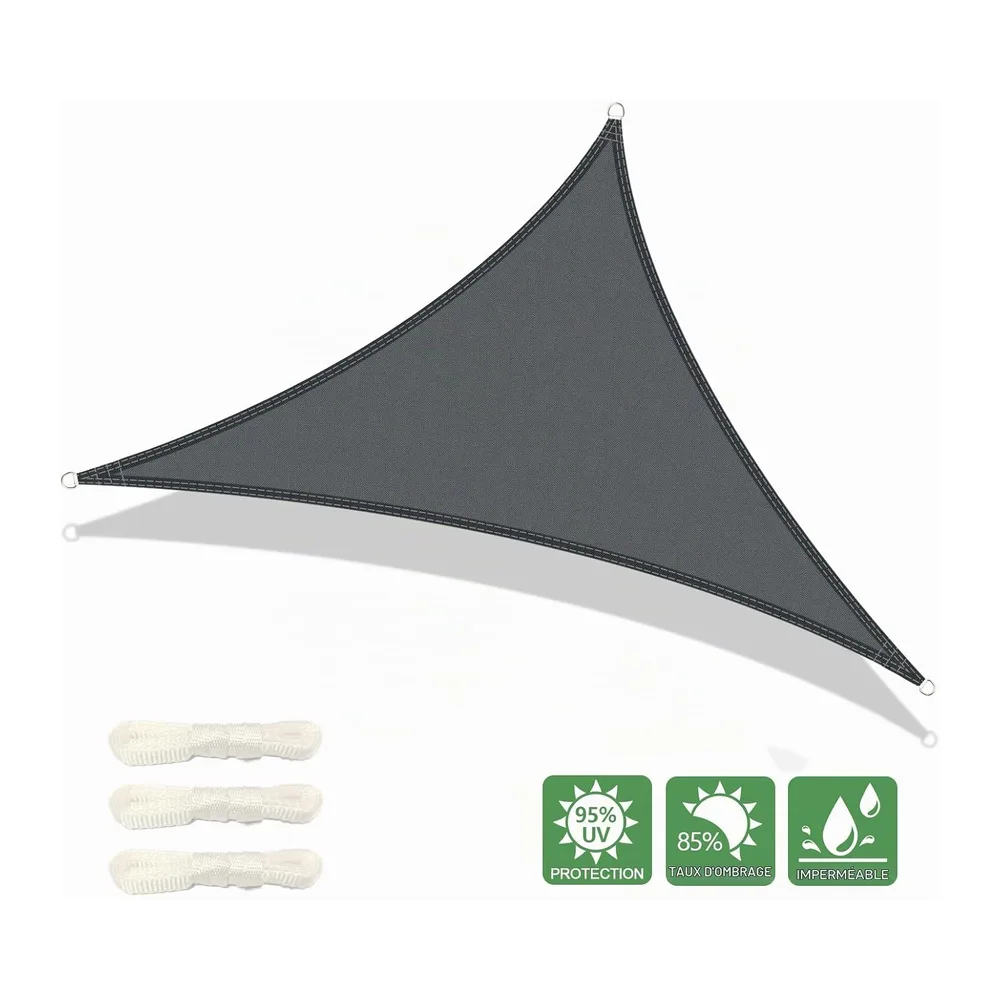 AXT SHADE Voile d'ombrage Imperméable Triangulaire 2,5x2,5x2,5m Toile Ombrage UV