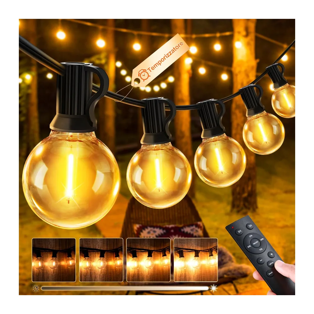 Guirlande Lumineuse Guinguette Exterieur - 20M G40 LED Exterieure Ampoules