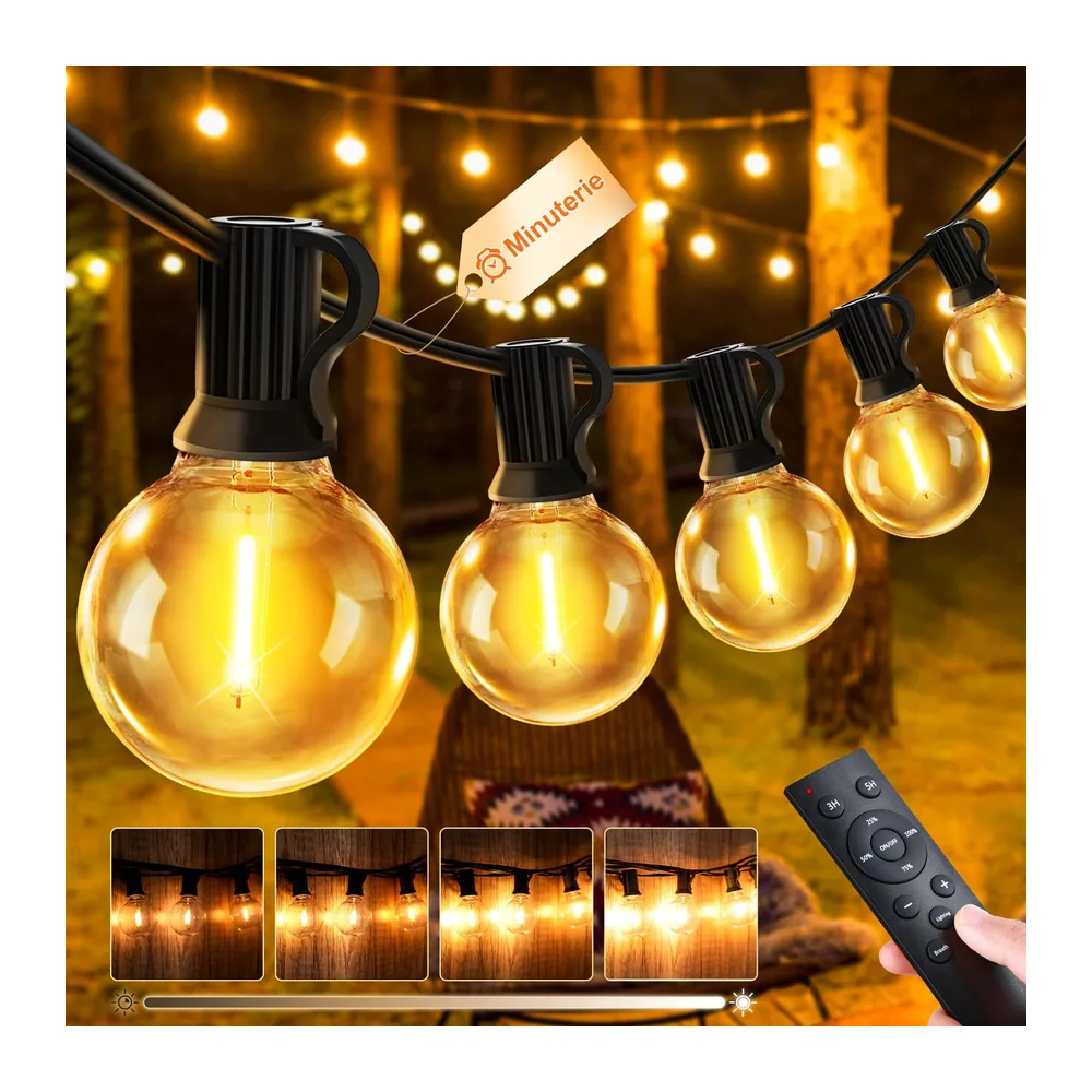 Guirlande Lumineuse Guinguette Exterieur - 20M G40 LED Exterieure Ampoules