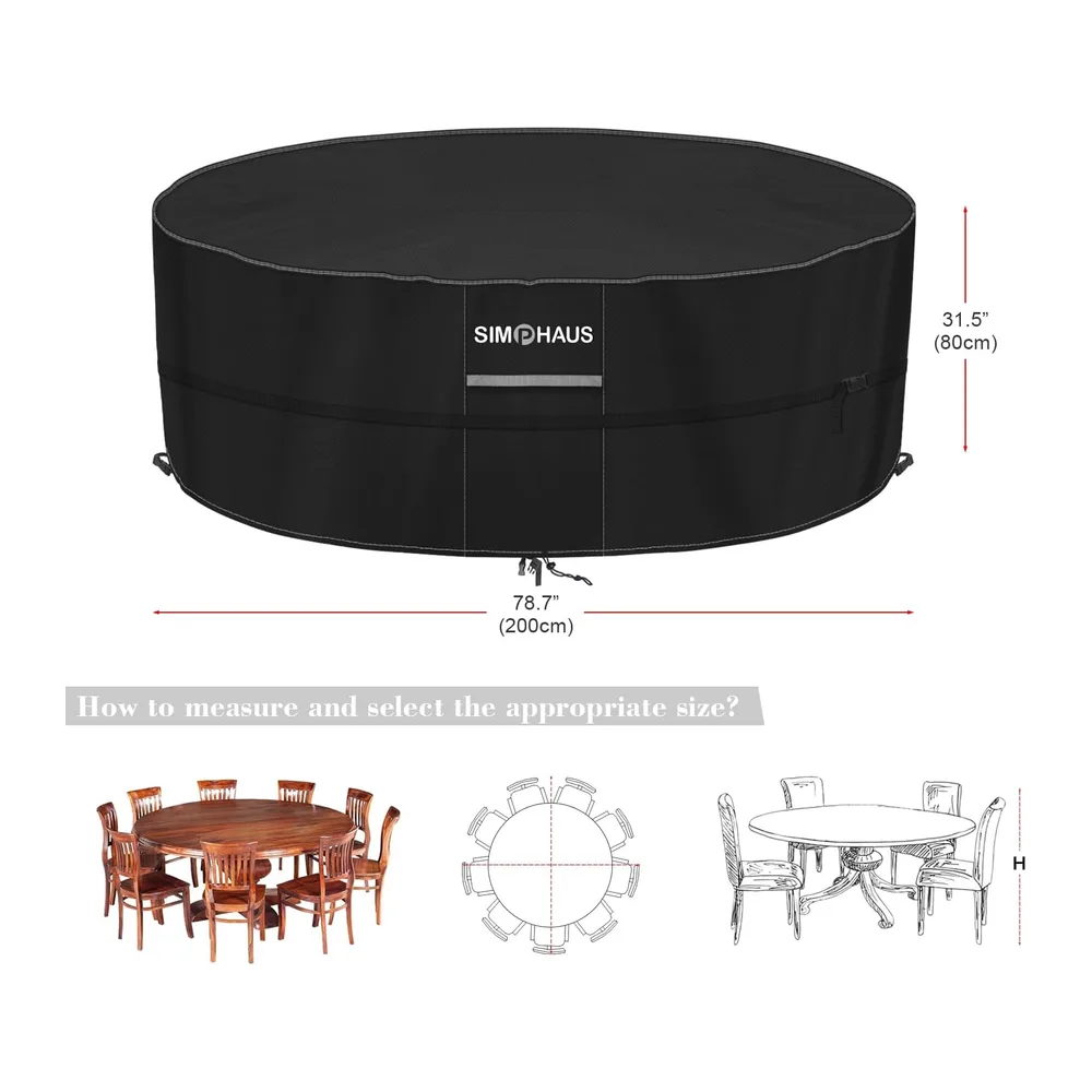 Housse Table de Jardin Ronde Housse Protection SPA Gonflable