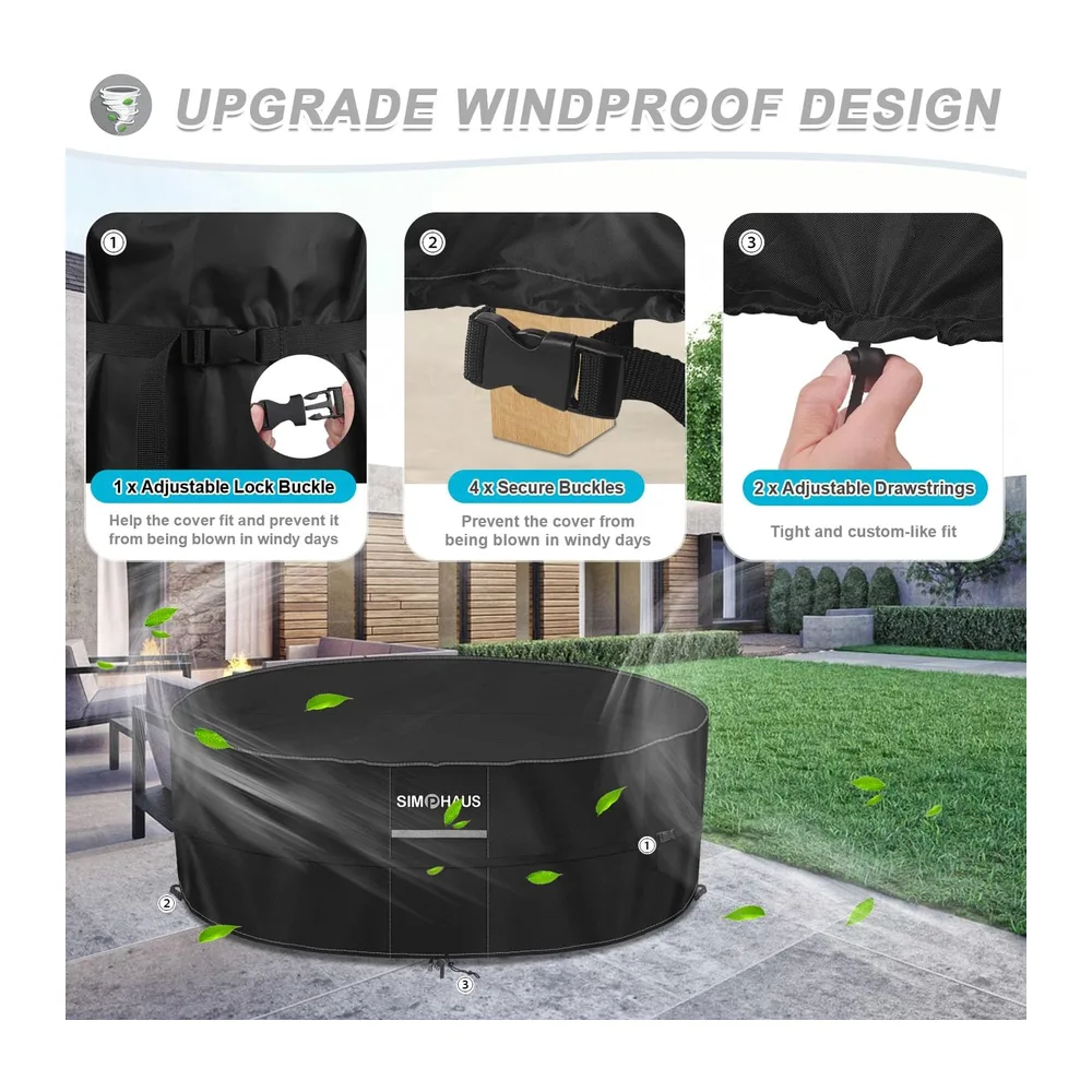 Housse Table de Jardin Ronde Housse Protection SPA Gonflable