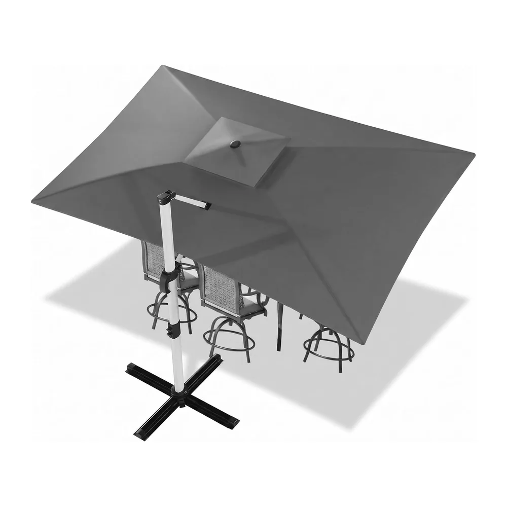 Devoko Parasol Déporté Carré, Canopée Monocouche Parasol de Jardin Extérieur en Aluminium