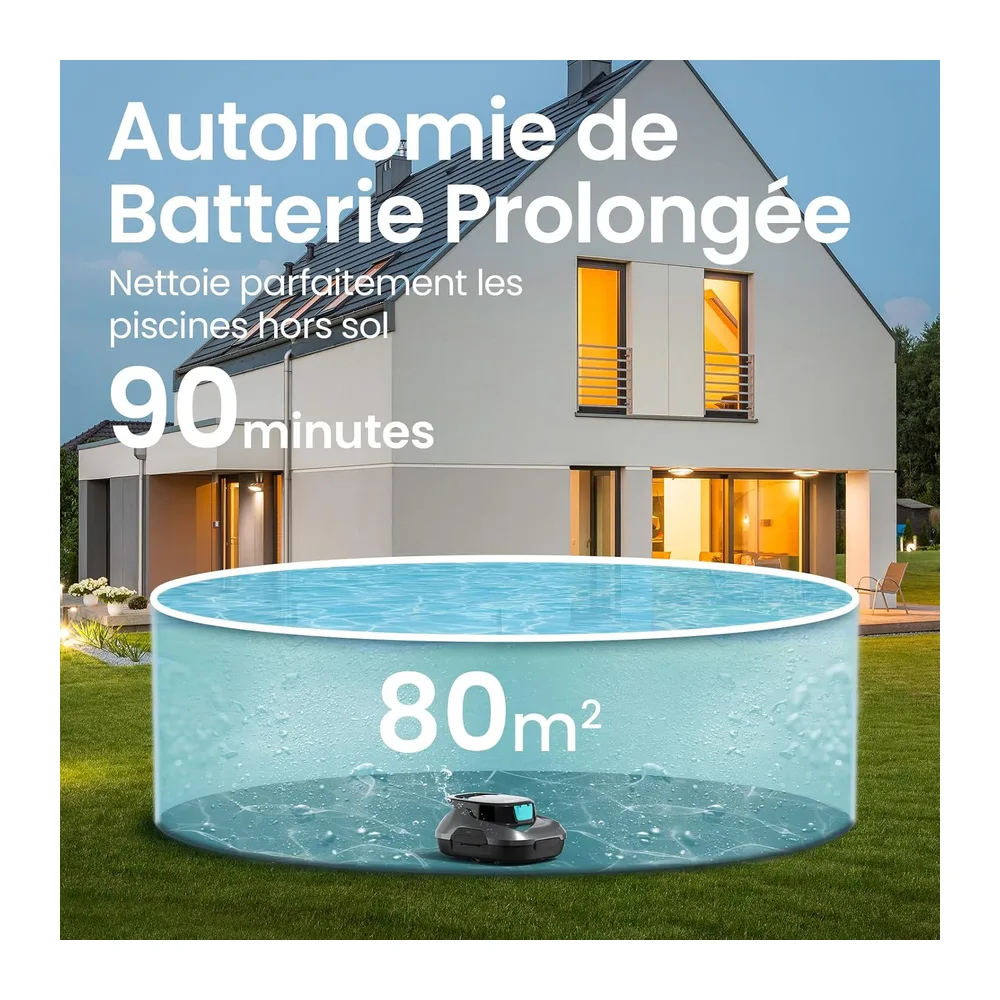 AIPER Scuba SE Robot Piscine, Aspirateur Piscine sans Fil, 90 Minutes de Nettoyage