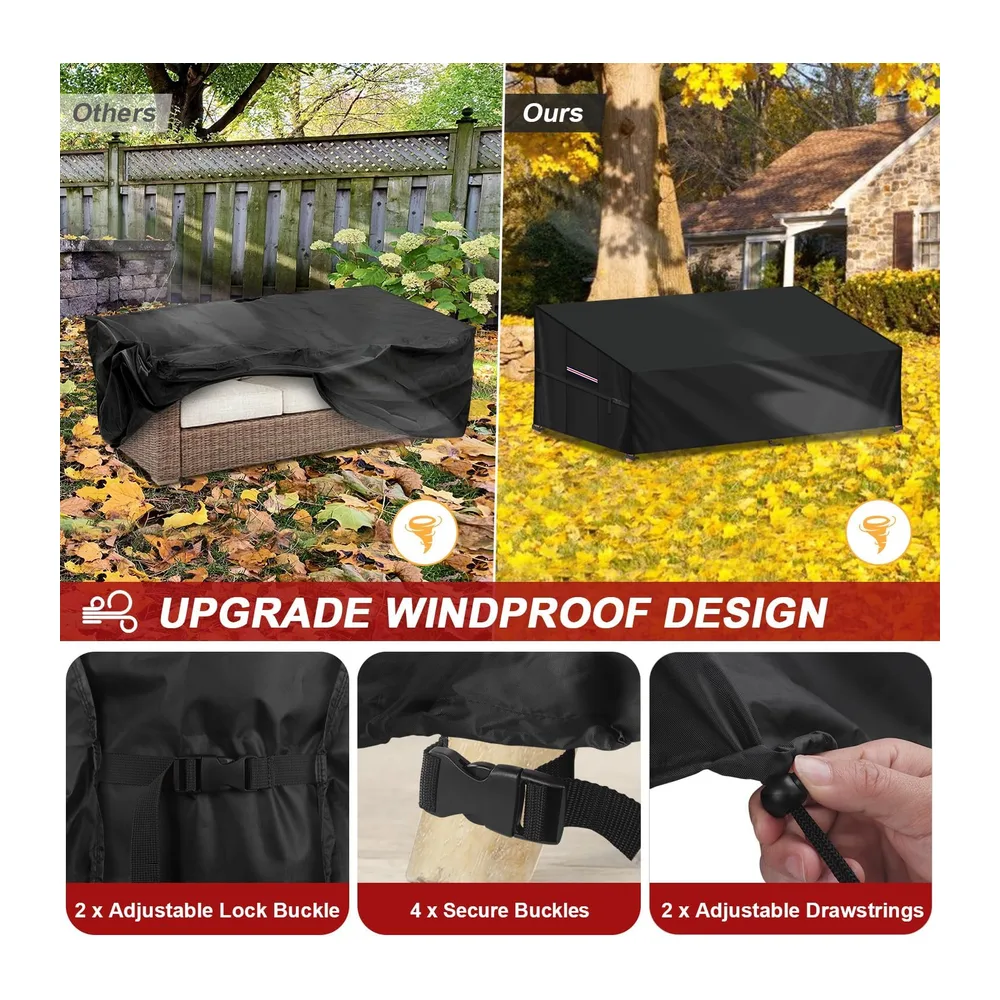 LAMUNI Housses de Protection Imperméable de Canapé 3-4 Places Housse Banc de Jardin