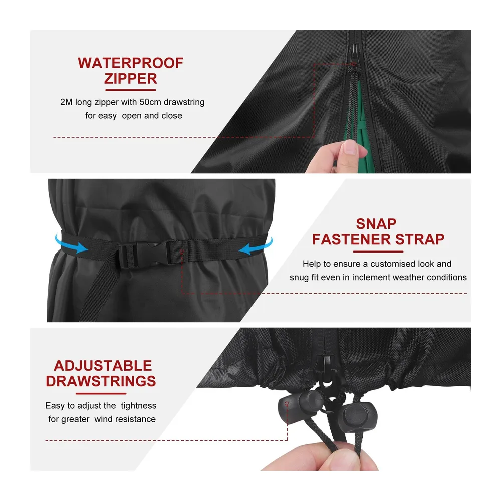 LAMUNI Housse Parasol Déporté, Housse de Protection pour Parasol de 3m 4m 5m, 420D Tissu