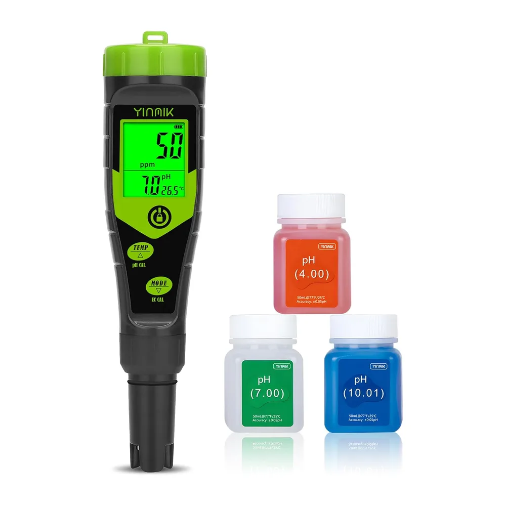 YINMIK pH Mètre Piscine, 4 en 1 Testeur pH Spa Hydroponique