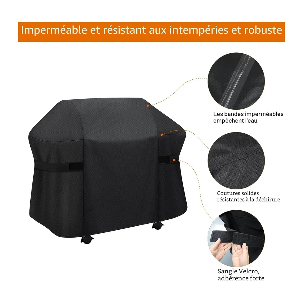 Housse Barbecue Exterieur 132cm pour Weber Spirit série 300, Housse Plancha Exterieur