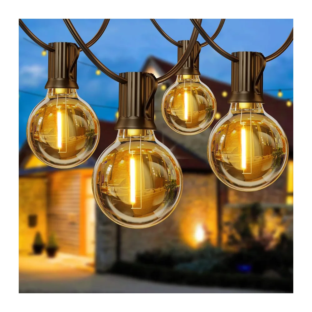 Guirlande Lumineuse Guinguette Exterieur 8M - G40 27FT 12+1 LED Ampoules de Guirlandes