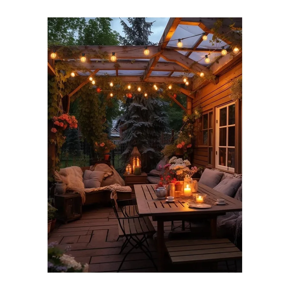 Guirlande Lumineuse Guinguette Exterieur 8M - G40 27FT 12+1 LED Ampoules de Guirlandes