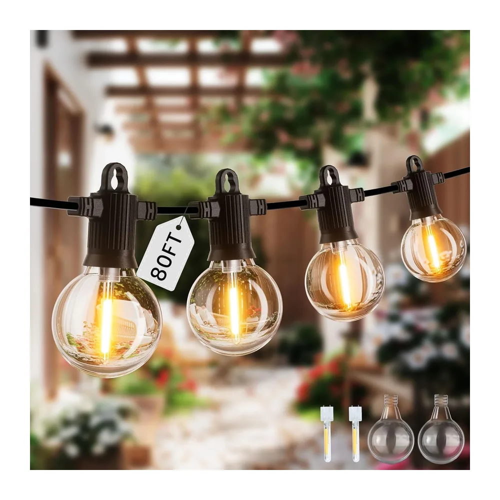 ZOTOYI 80FT Guirlande Lumineuse Exterieure IP65 - Guirlande Lumineuse Guinguette