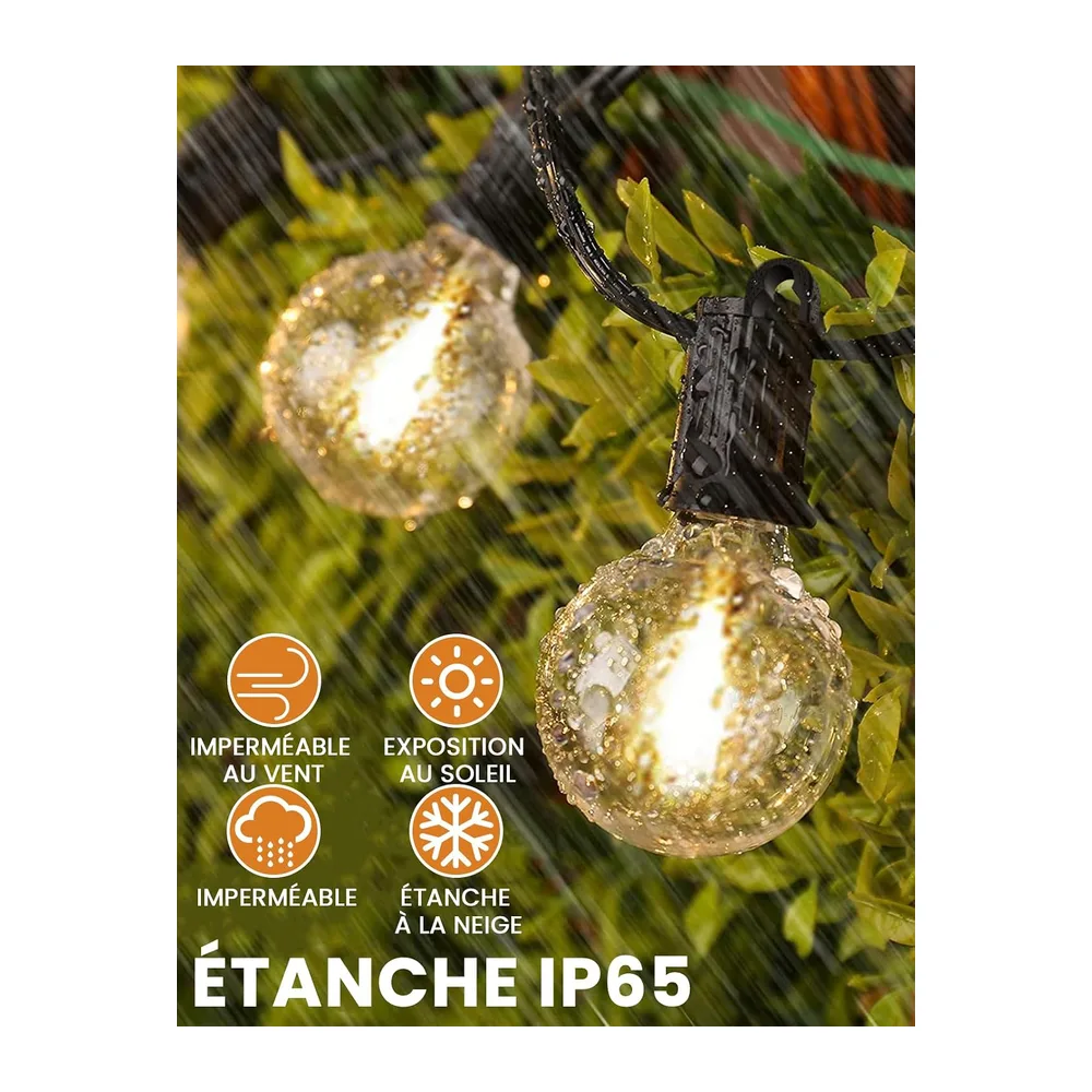 ZOTOYI 80FT Guirlande Lumineuse Exterieure IP65 - Guirlande Lumineuse Guinguette