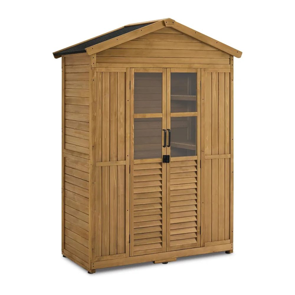 M MCombo Armoire de Jardin abri de Jardin en Bois résistant aux intempéries, Armoire à