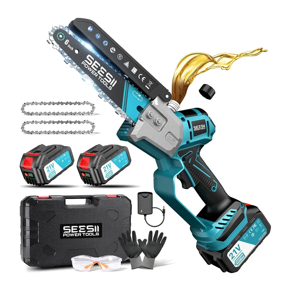 SEESII Mini Tronconneuse a Batterie 6 Pouces Compatible Makita 18V