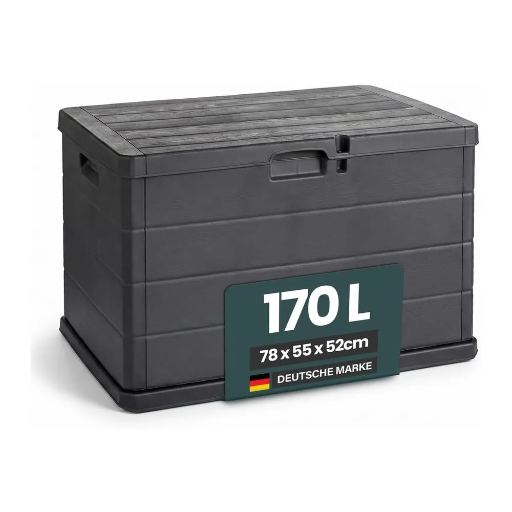 Kreher® XL Coffre de rangement/Boîte de jardin 170 L ou 340 L de volume utile avec un