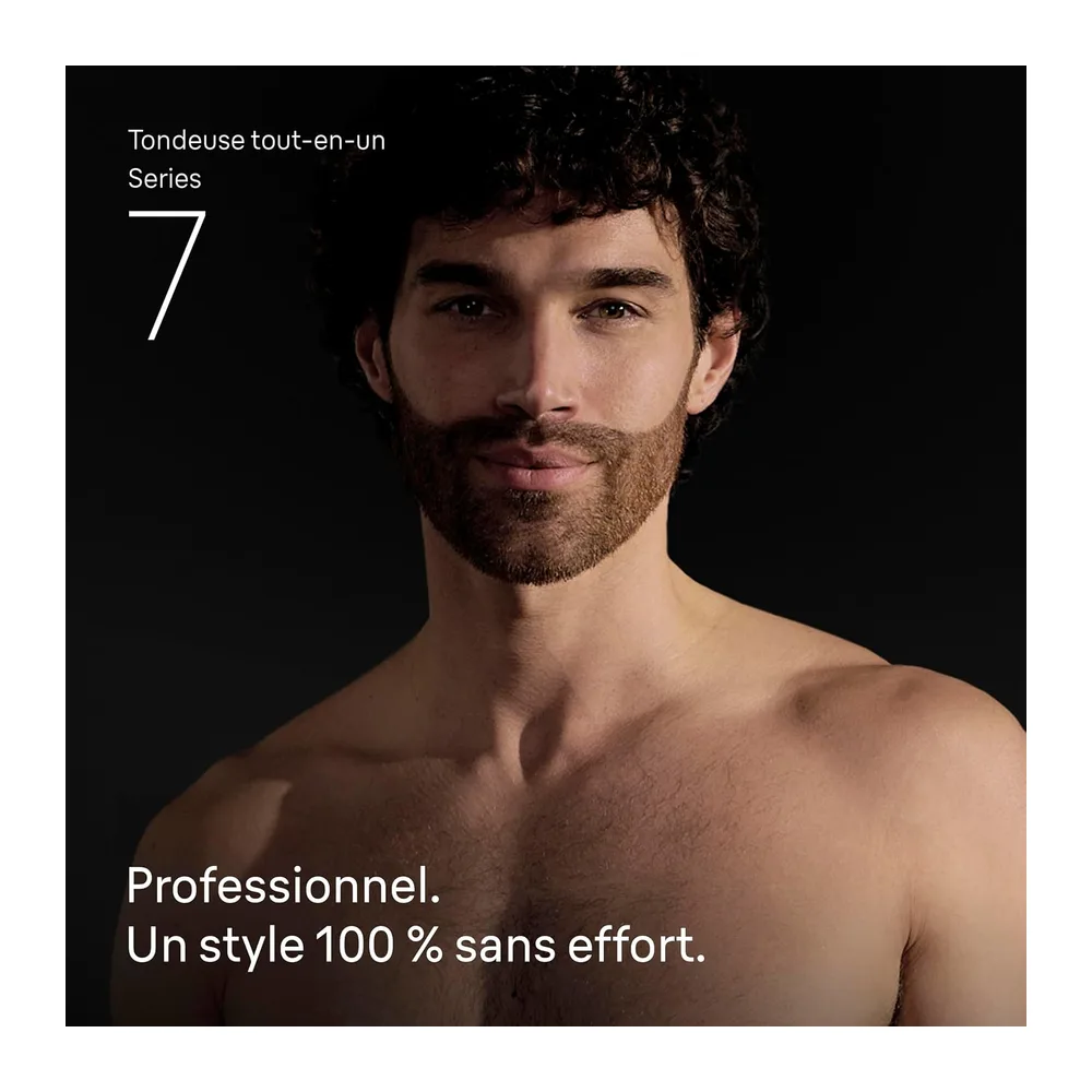 Braun Tondeuse Electrique Homme, Tout-en-Un Series 7 AIO7545 12-en-1, Grise