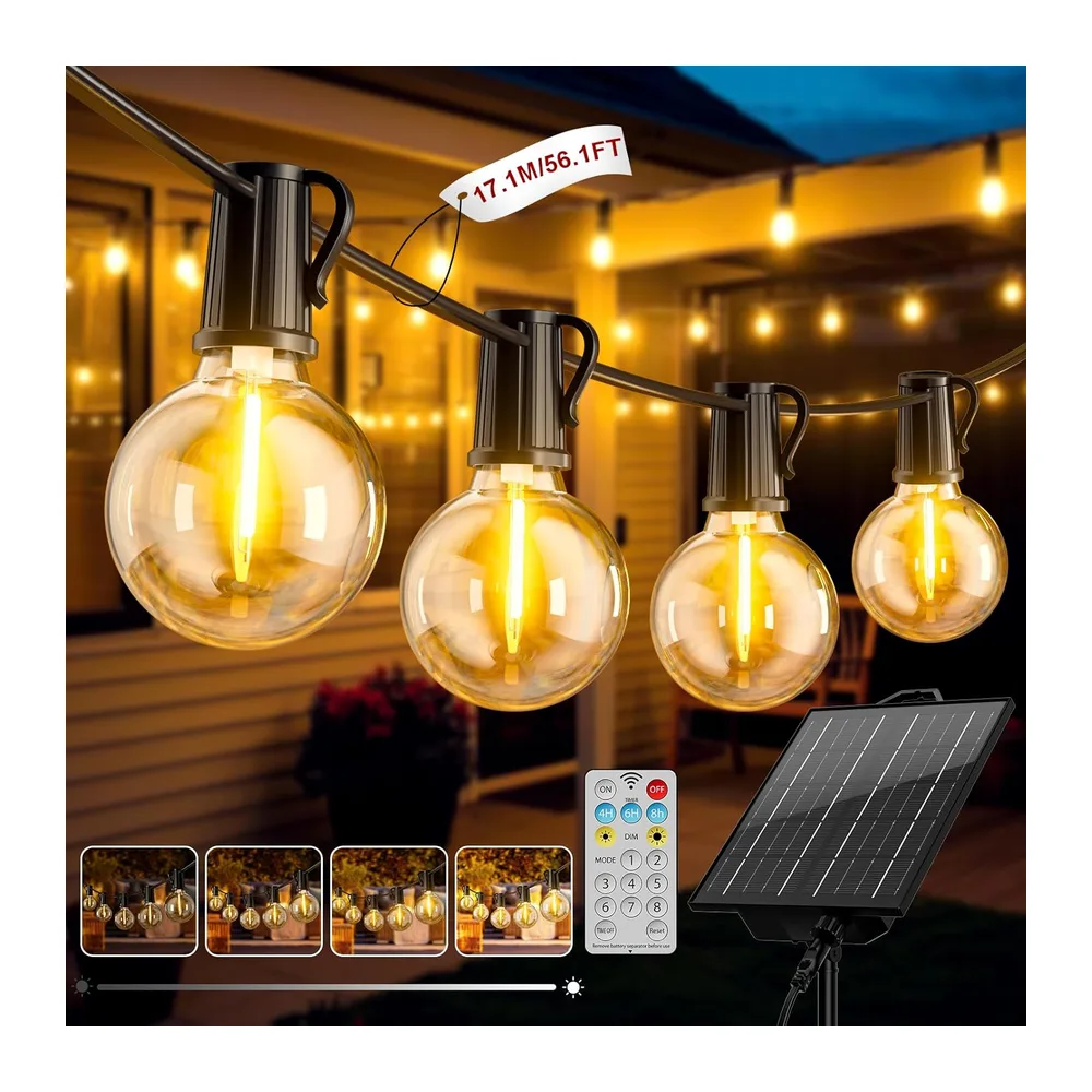 FIFlying Guirlande Solaire Exterieur, 17.1M/56.1Ft Guirlande Lumineuse Solaire avec 24+1