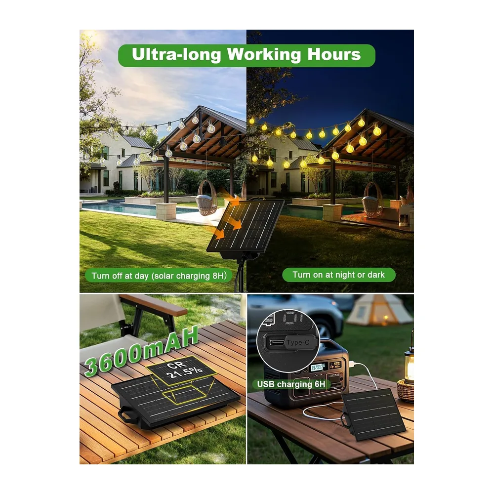 FIFlying Guirlande Solaire Exterieur, 17.1M/56.1Ft Guirlande Lumineuse Solaire avec 24+1