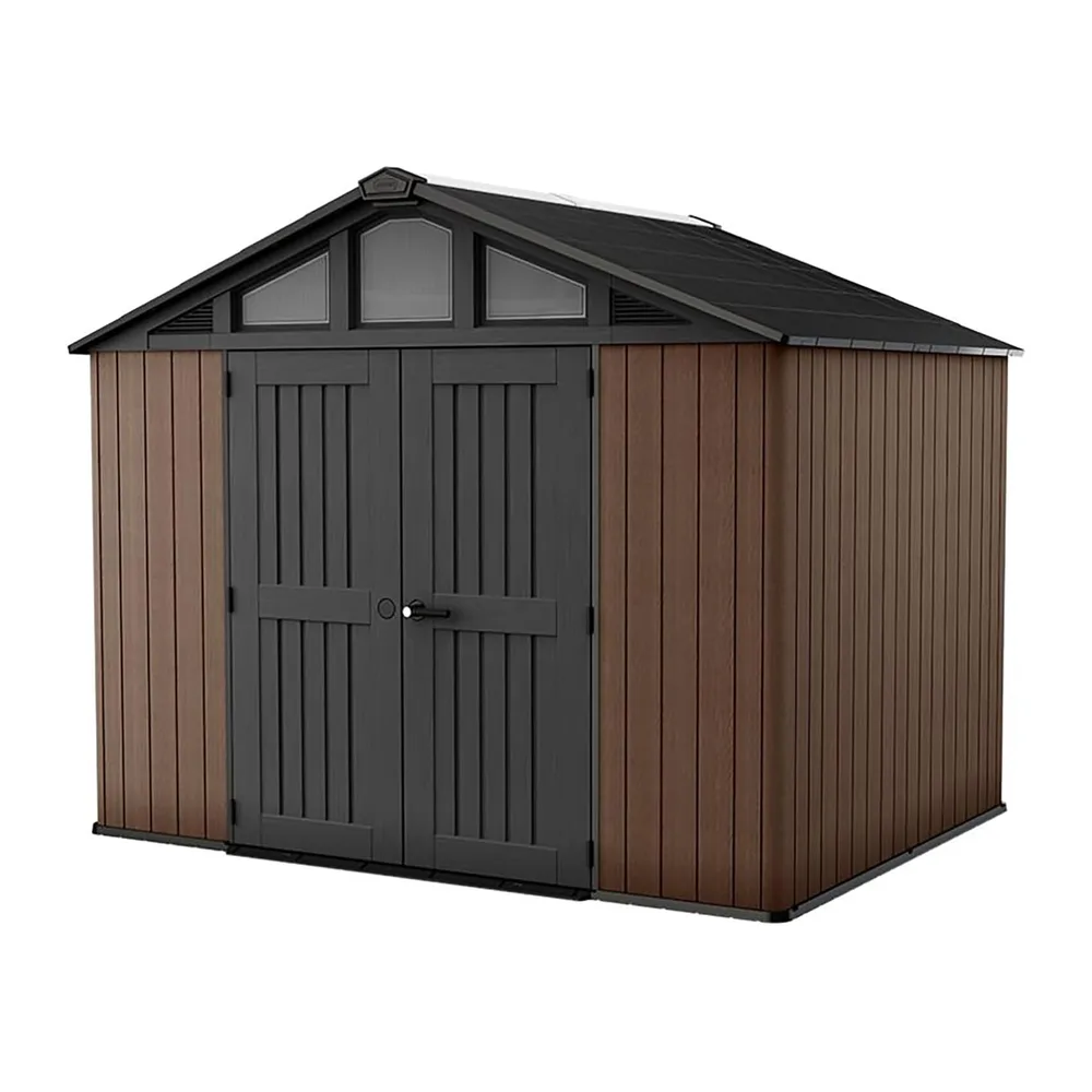 Keter - Abri de Jardin Stronghold 108 Marron - 7,7m - Abri résistant aux intempéries
