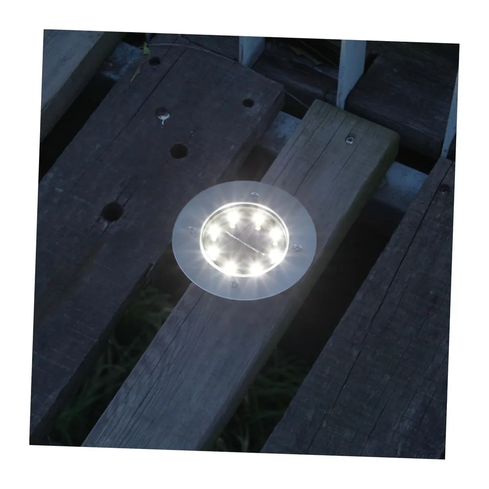 POPETPOP Spot Solaire Encastrable Étanche en Aluminium 8 Leds pour Éclairage de Sol à