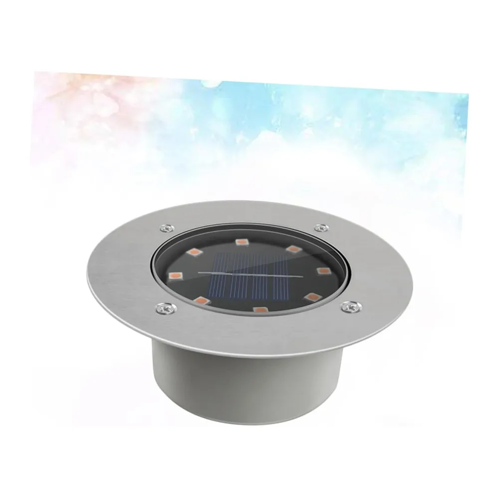POPETPOP Spot Solaire Encastrable Étanche en Aluminium 8 Leds pour Éclairage de Sol à