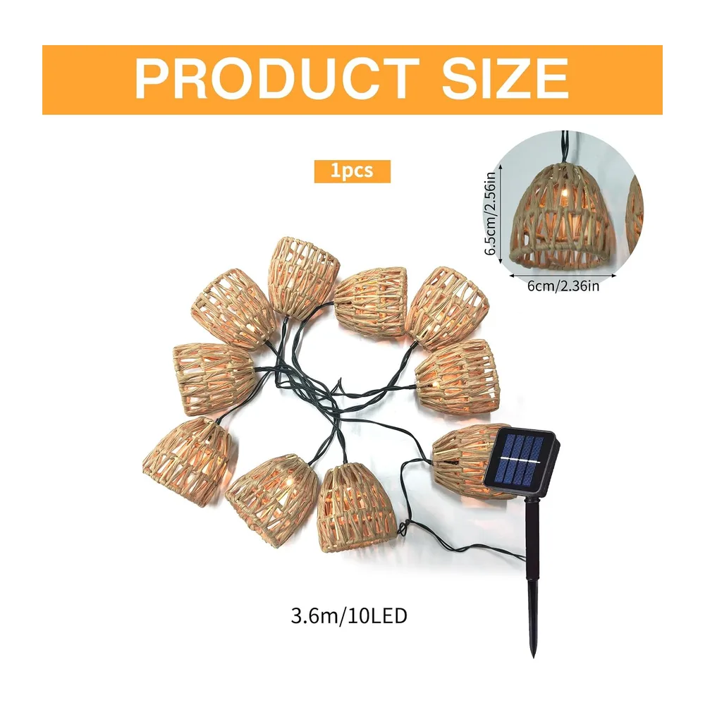 Guirlande Solaire Exterieur,Guirlande Lumineuse Exterieure Solaire 3.6m,Led Guirlandes